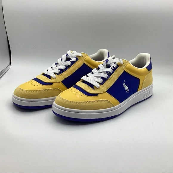 NWOT Ralph Lauren Mens Polo Shoes in Blue & Yellow. Men’s 8.5 - Picture 2 of 6